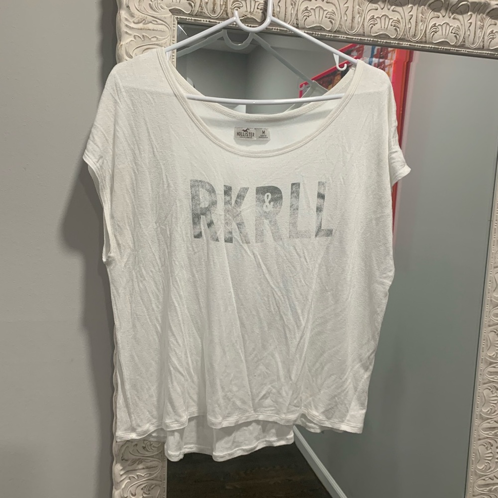 White rock and roll short sleeve